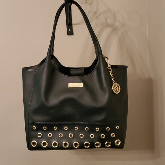 Anne Klein Handbags - Anne Klein black handbag with decorative gold trim